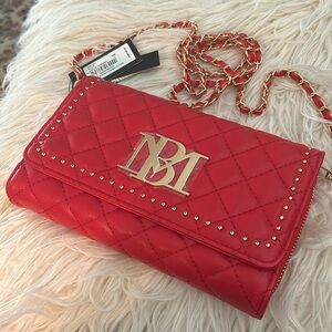 Badgley Mischka Red Crossbody Bag NWT
